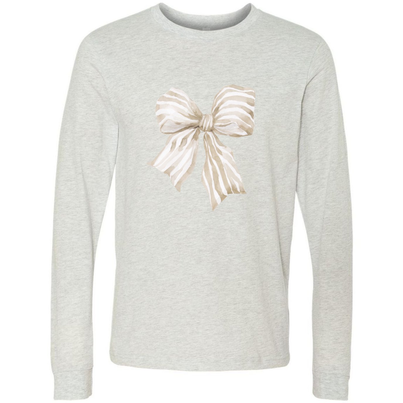 Preppy Stipe Bow Long Sleeve