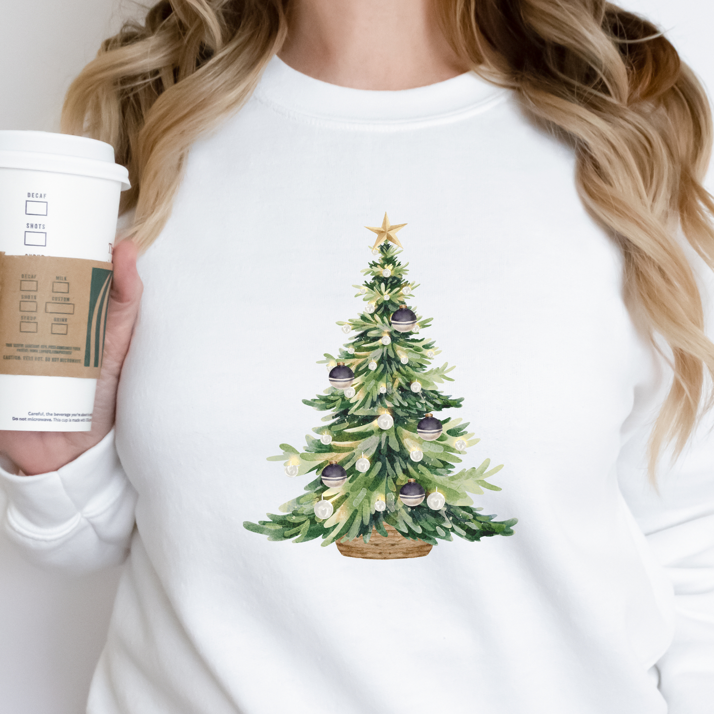 Watercolor Christmas Tree Sweatshirt